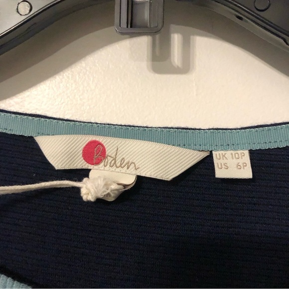 Boden 3/4 Sleeve Navy‎ Blue Scoop Neck Dress 6P - Picture 3 of 5